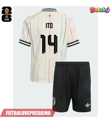 Lacne Dětský Futbalové dres Japonsko Junya Ito #14 MS 2026 Krátky Rukáv - Preč (+ trenírky)